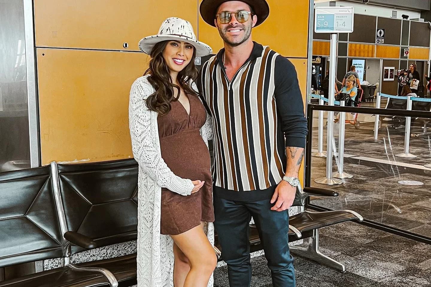 April and Cody at the airport