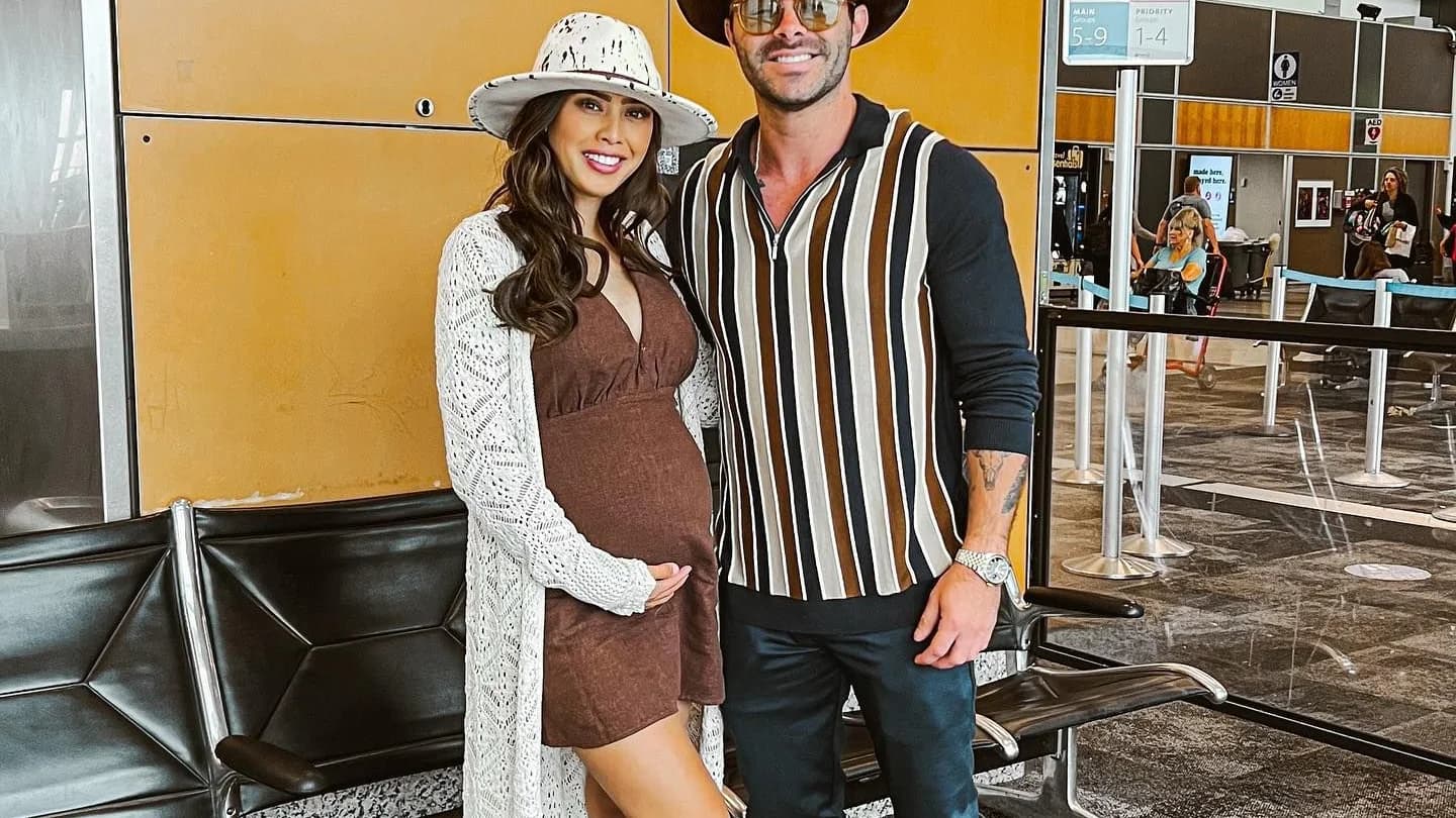 April and Cody at the airport